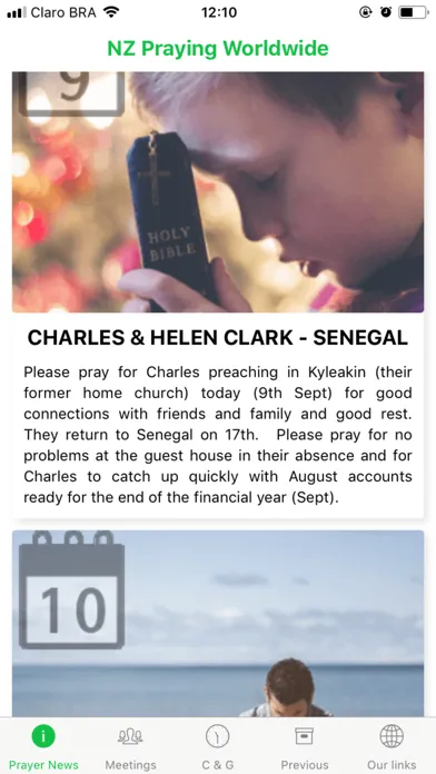 WEC NZ Prayer App スクリーンショット