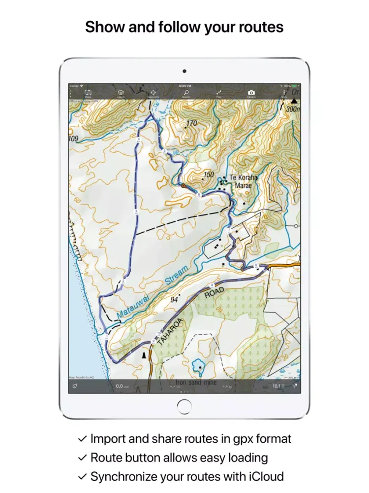 Capturas de pantalla de Topo GPS New Zealand iPad 