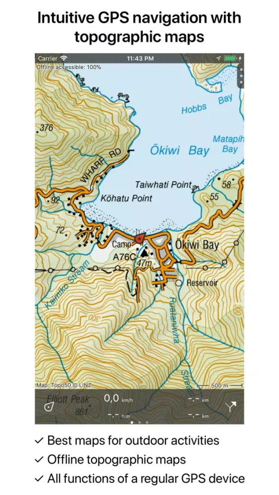Capturas de pantalla de Topo GPS New Zealand