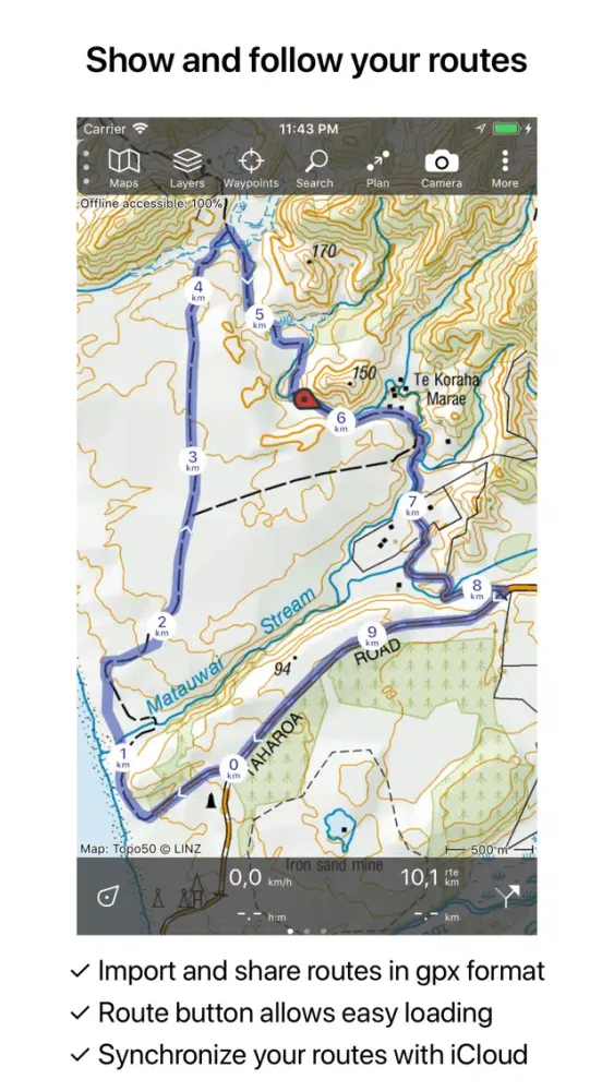 Capturas de pantalla de Topo GPS New Zealand