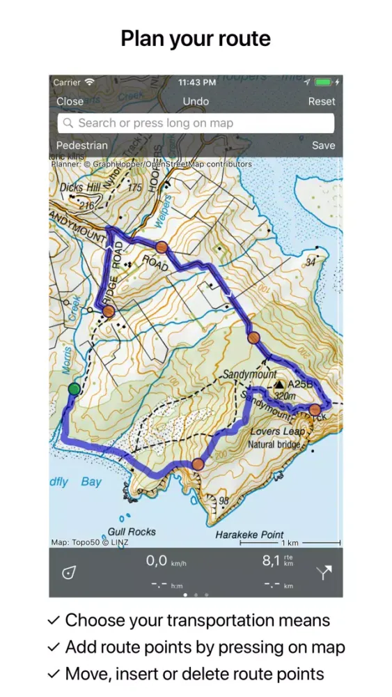 Capturas de pantalla de Topo GPS New Zealand