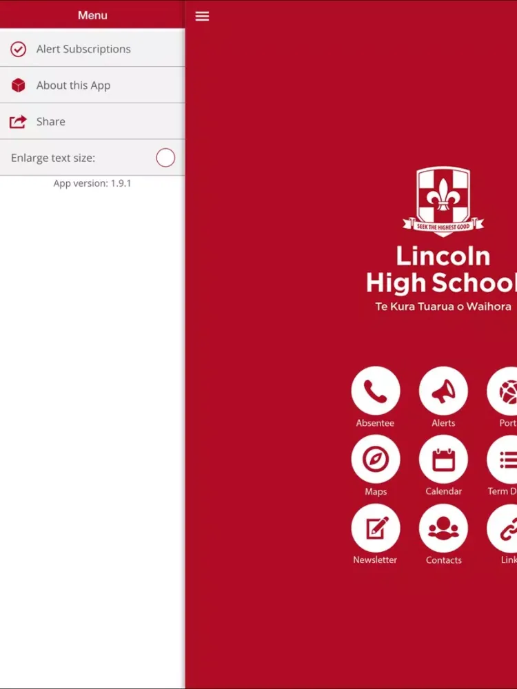 Zrzuty ekranu Lincoln High NZ iPad 