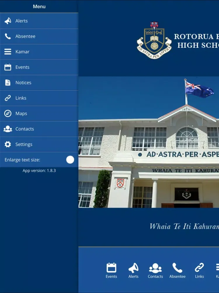 Rotorua Boys High School iPad Screenshots