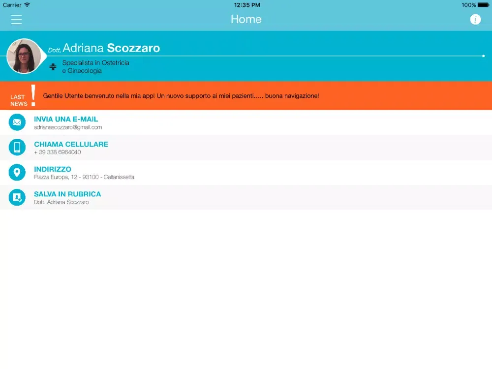 Dr Adriana Scozzaro • OB Doctor iPad  سکرین شاٹس