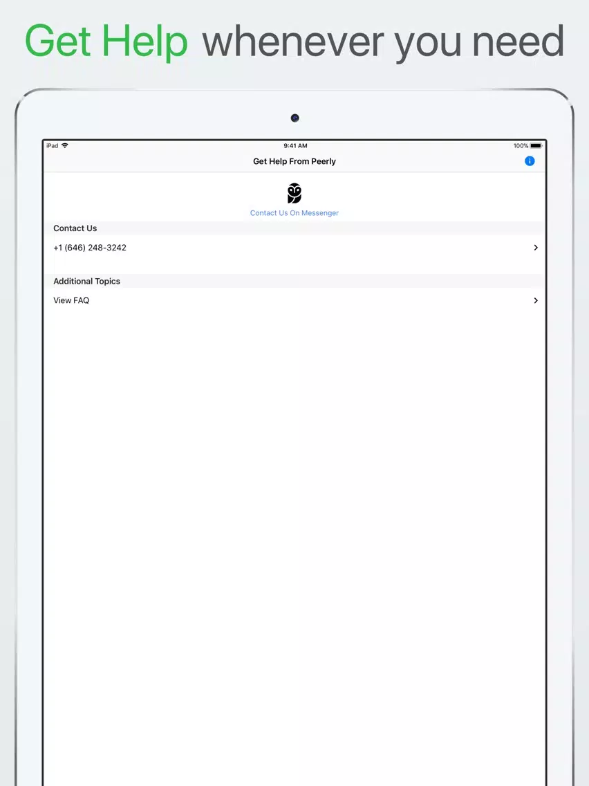 Screenshot di Peerly On-Demand Tutoring iPad 