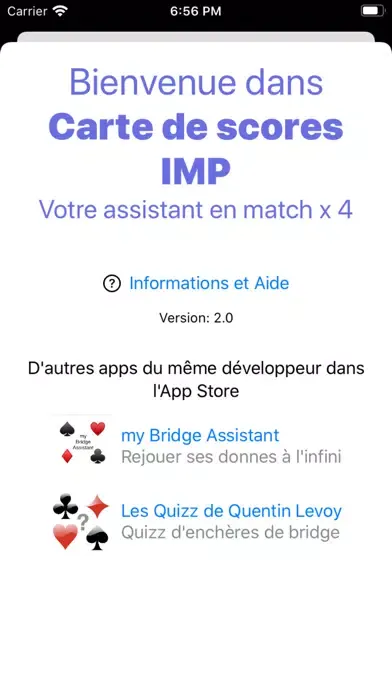Capturas de pantalla de IMP Scoring Card