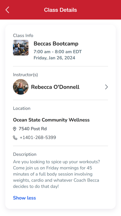 Zrzuty ekranu Ocean State Community Wellness