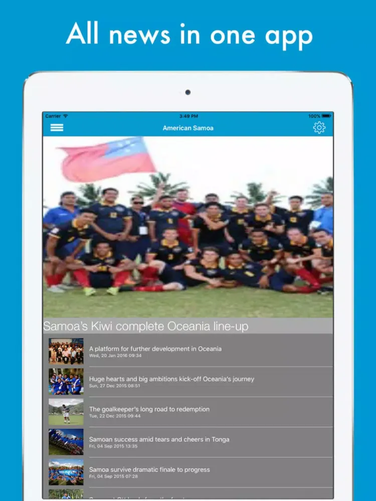تصاویر Football News - Oceania Edition iPad 