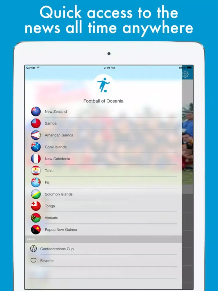 تصاویر Football News - Oceania Edition iPad 