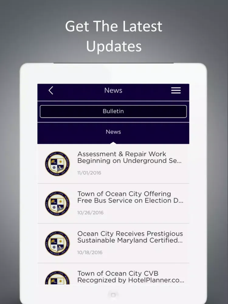 Capturas de tela do OCMD 311 App iPad 