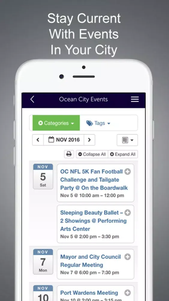 Capturas de tela do OCMD 311 App