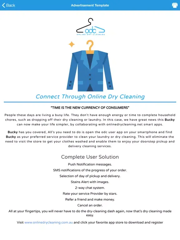 Online Dry Cleaning Reseller iPad  スクリーンショット