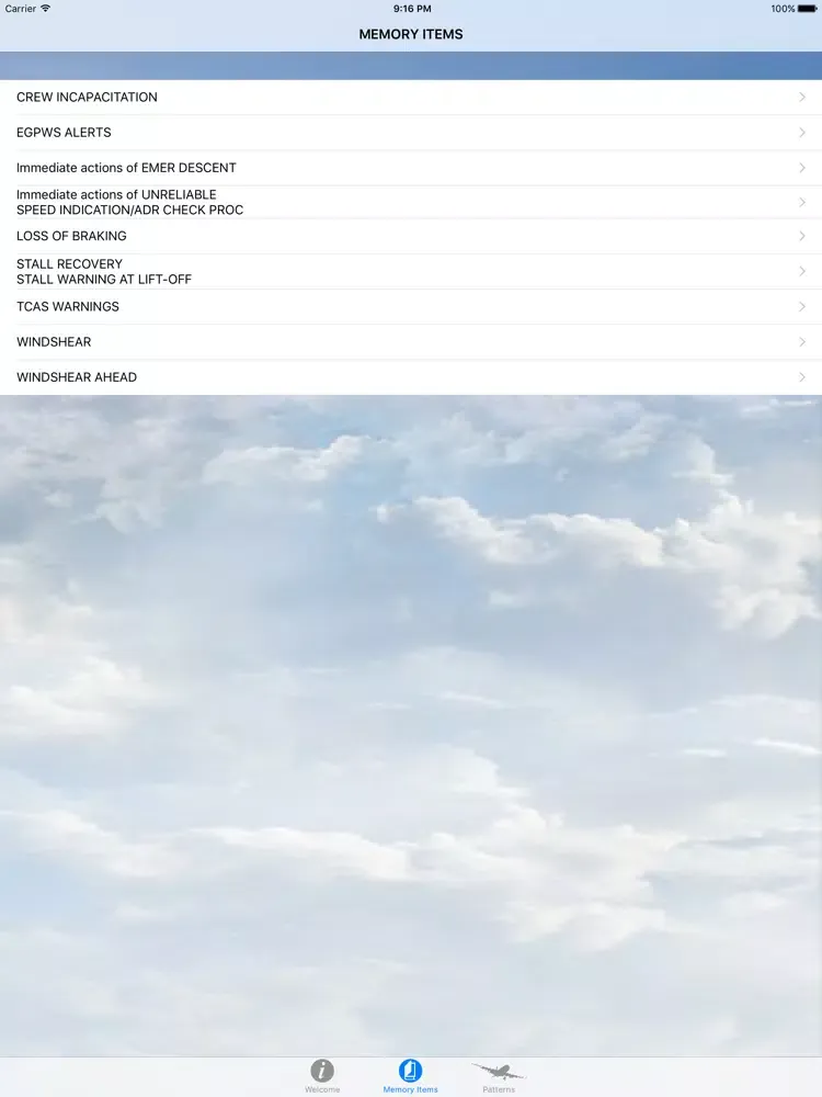 Airbus A330 Abnormal And Emergency Procedures Memory Items iPad  Ekran Görüntüleri