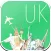 UK England Offline map & flights. Airline tickets, airports, car rental, hotels booking. Free navigation.