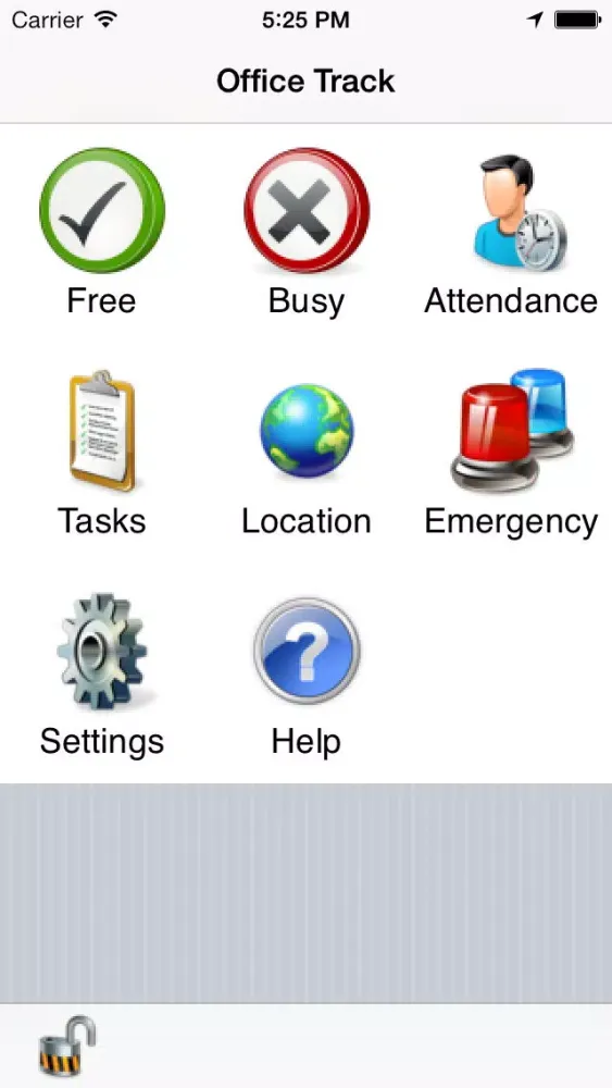 Tangkapan layar OfficeTrack