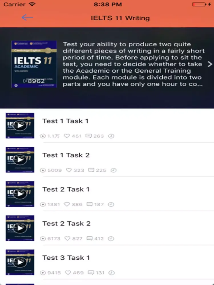 Скриншоты IELTS Writing Practise iPad 