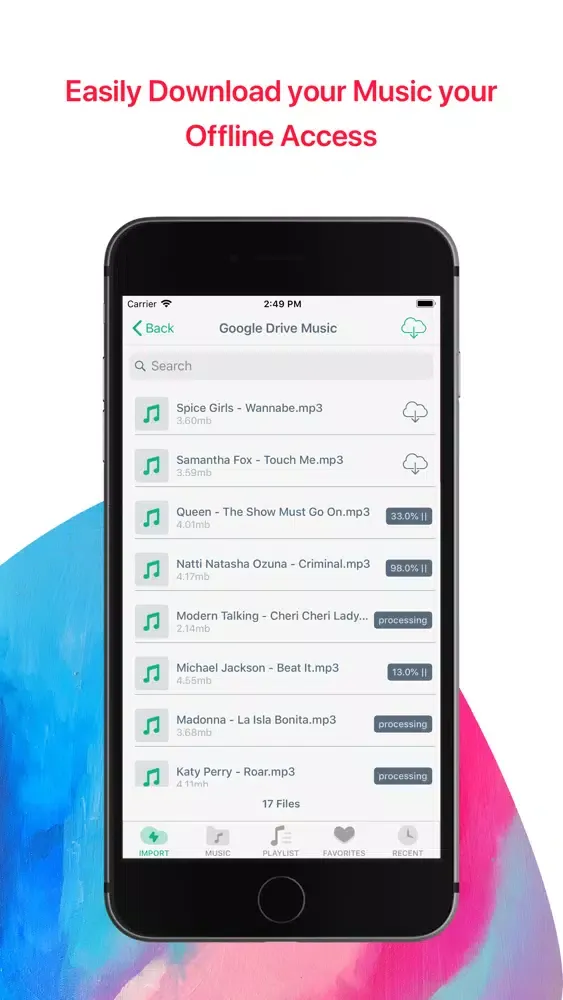 Capturas de pantalla de TOM Offline Music Cloud Player