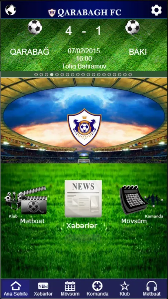 Qarabağ FK سکرین شاٹس