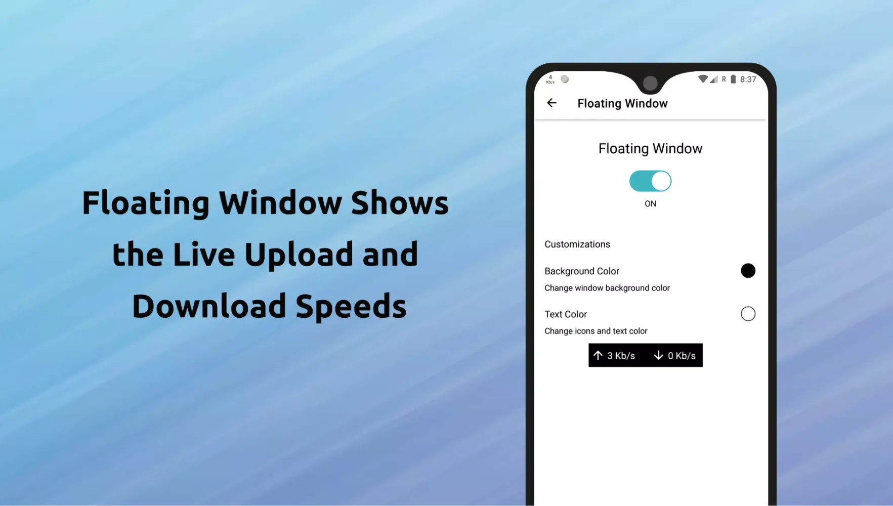 ภาพหน้าจอของ Data Usage Alert