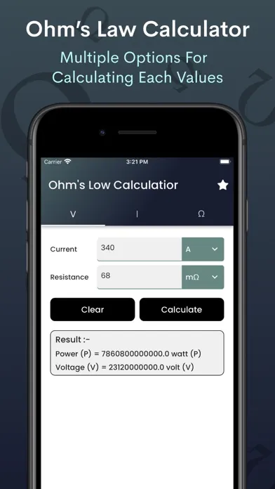 Ohms Law Calculator - voltage應用截圖