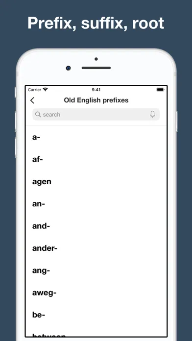 Capturas de tela do Old English Etymology