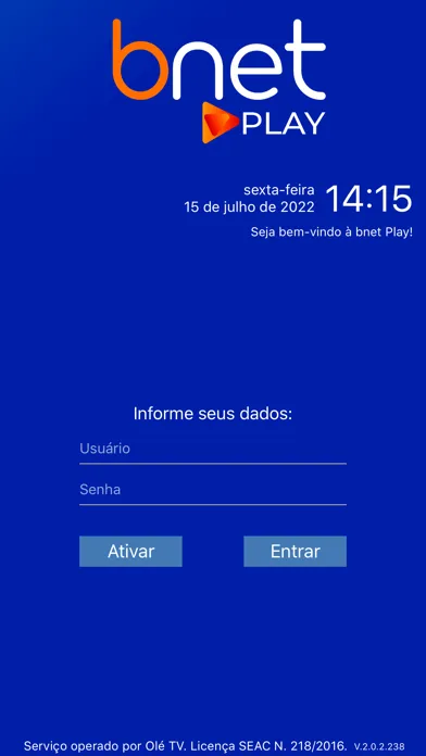 Capturas de tela do Bnet Play TV