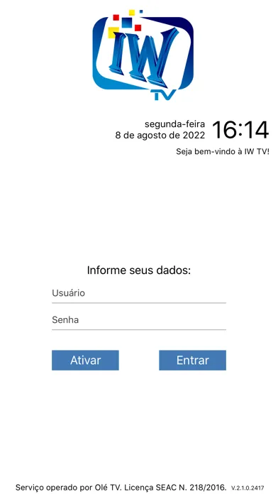 Captures d'écran de IW TV