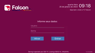 Tangkapan skrin Tv Falcon