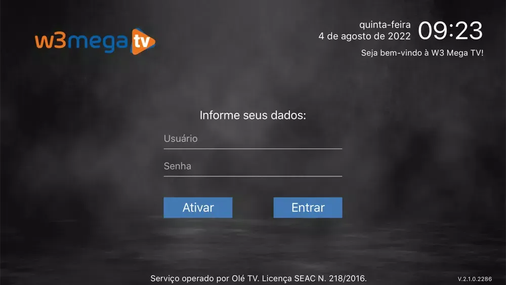 Ảnh chụp màn hình của W3 Mega TV