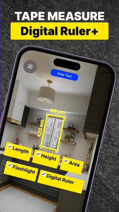 Capturas de tela do Measuring Tape+ Measure AR app