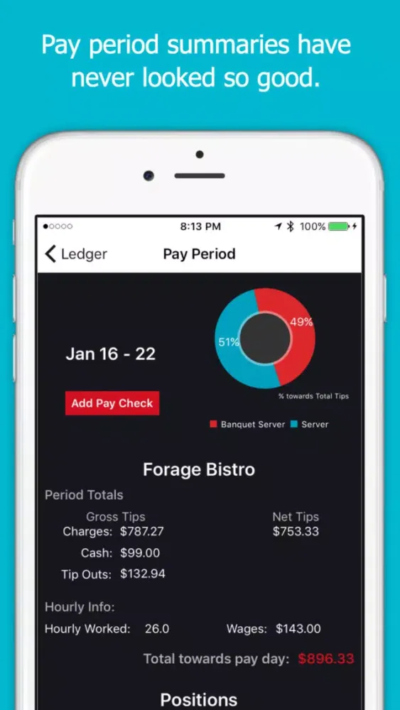 Tip'd: Smart Tip Tracker Screenshots