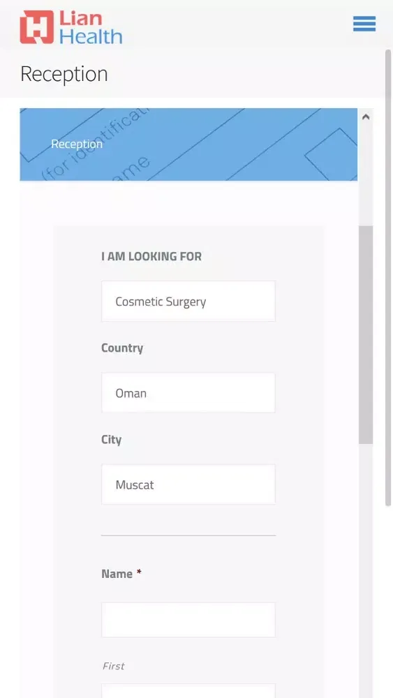 Tangkapan skrin Lian Health