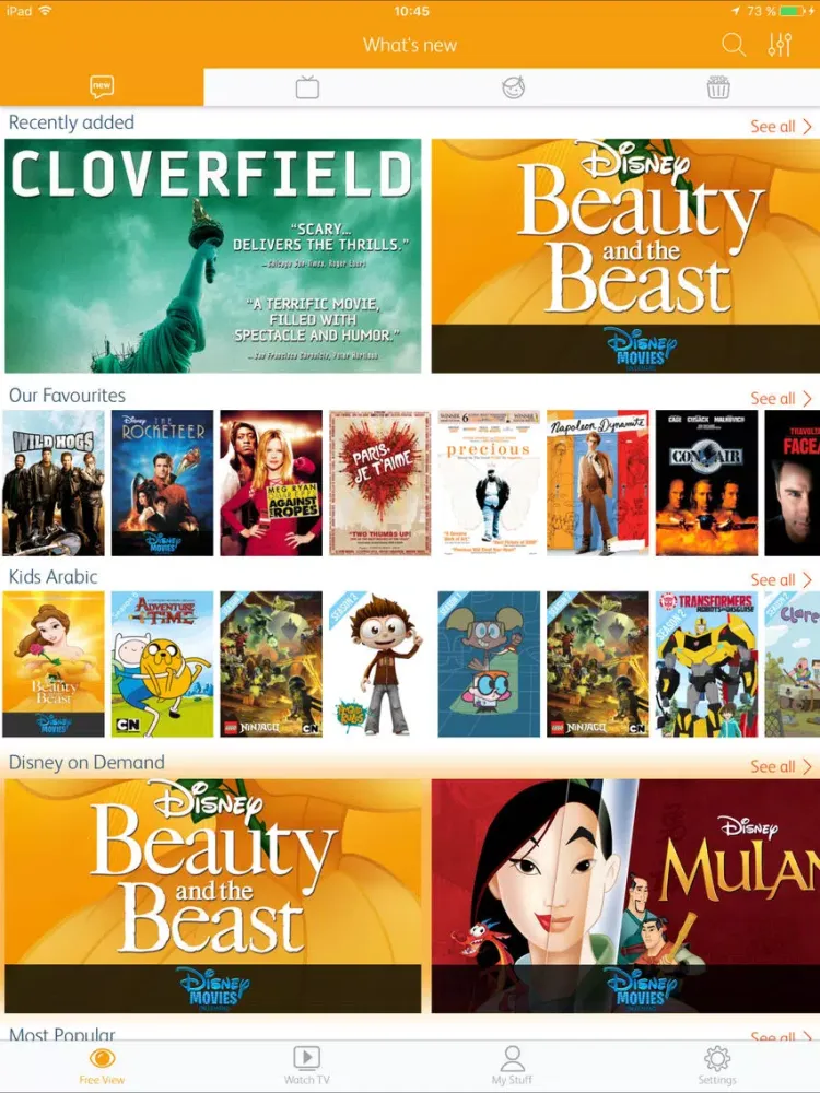 Omantel TV+ iPad  Screenshots