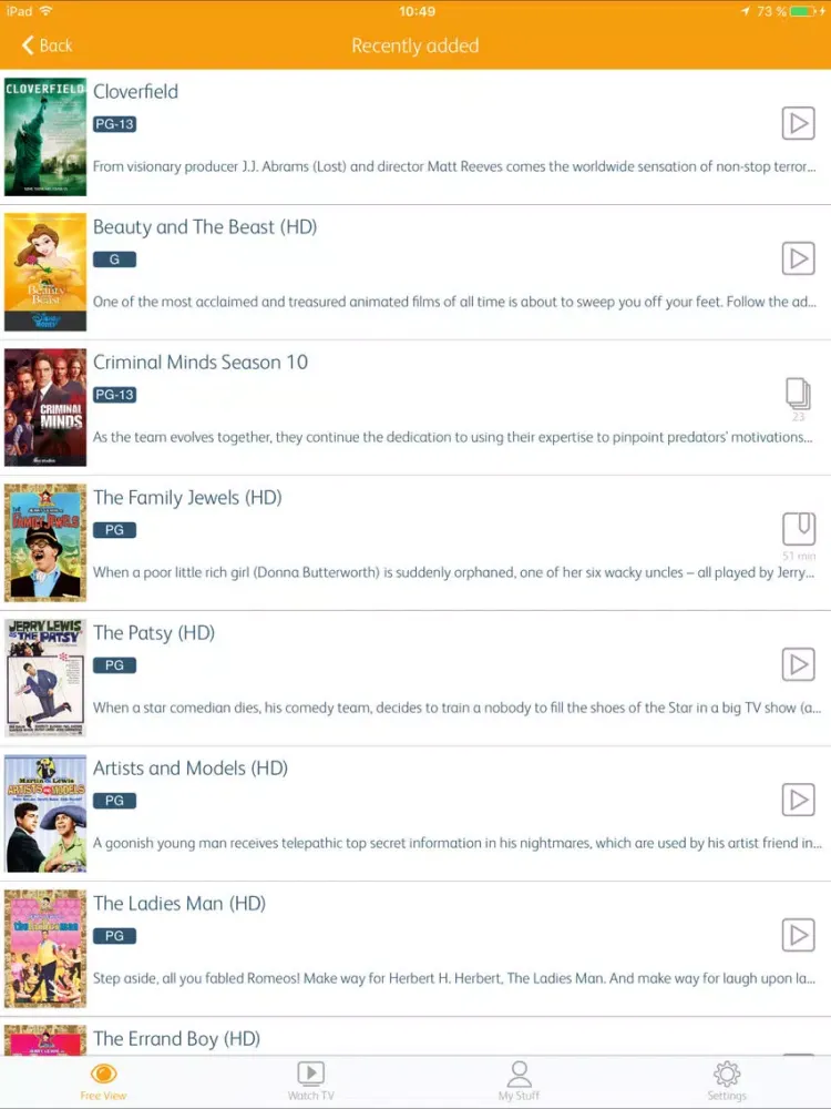 Omantel TV+ iPad  Screenshots