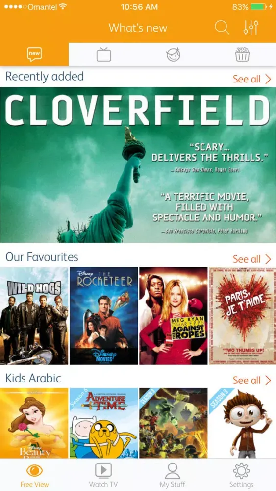 Omantel TV+ Screenshots