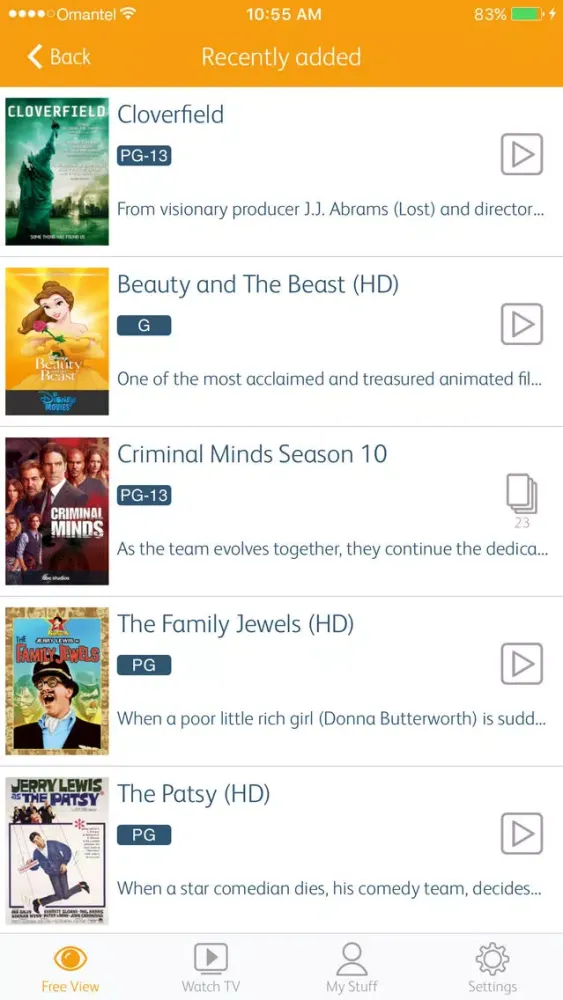Omantel TV+ Screenshots