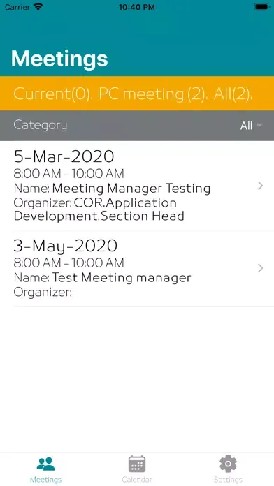 Captures d'écran de Meeting Manager- Oman Airports