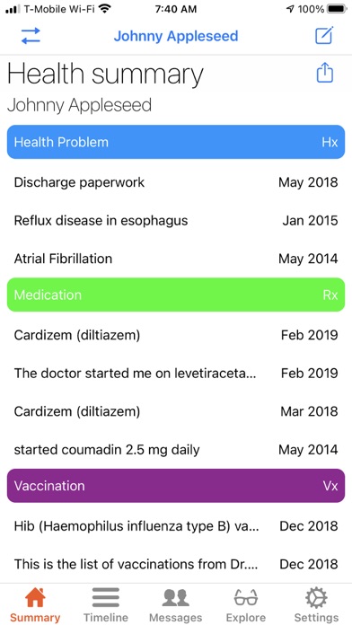 Health Timeline Medical Record应用截图