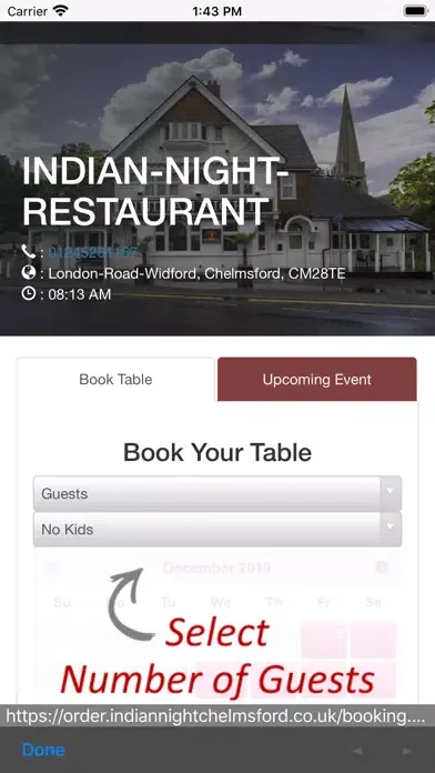 Indian Night Restaurant App स्क्रीनशॉट
