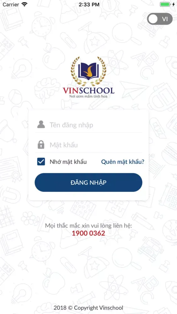 Capturas de tela do Vinschool Teachers
