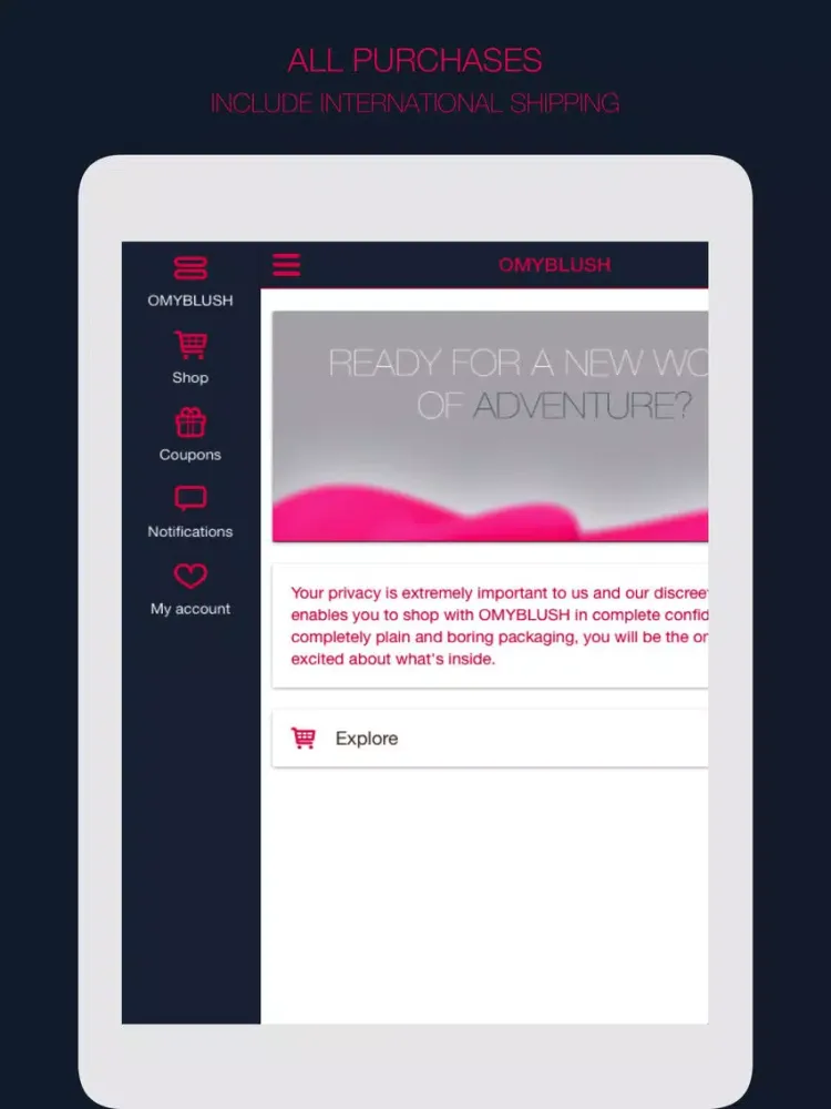 OMYBLUSH iPad  スクリーンショット