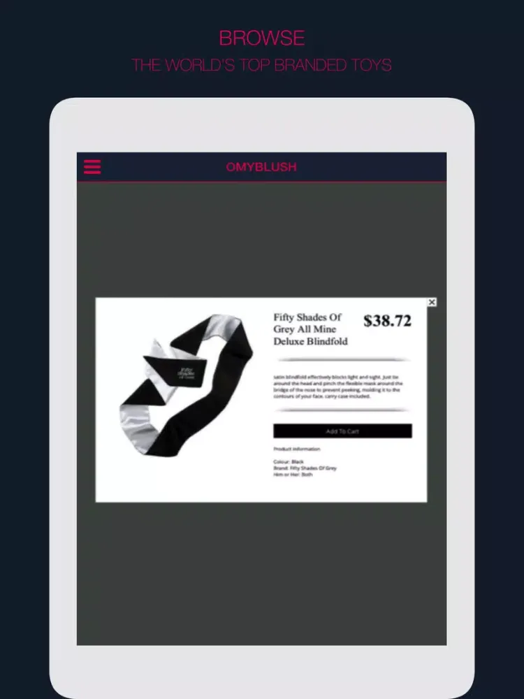 OMYBLUSH iPad  スクリーンショット