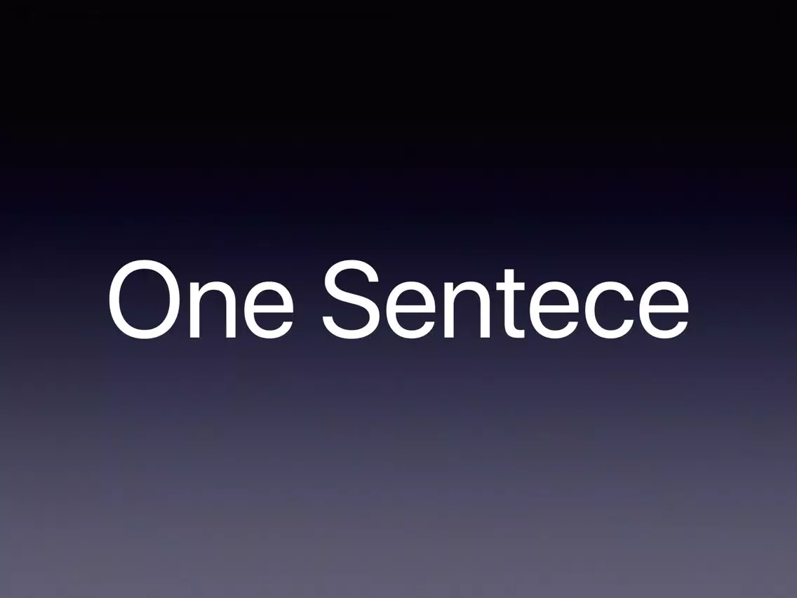 تصاویر One Sentence Presentation iPad 