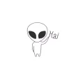 One Alien From Area 51 Sticker One Alien From Area 51 Sticker