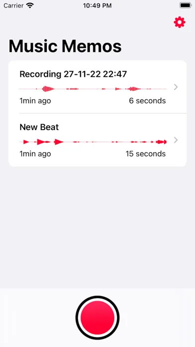 MusicMemo Ekran Görüntüleri