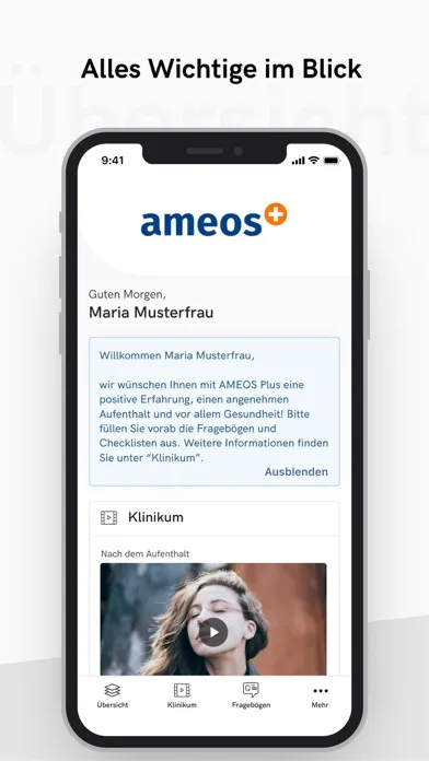 Capturas de tela do AMEOS Plus – Patientenportal