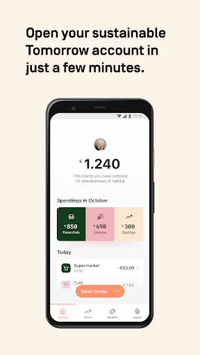 Tomorrow: Mobile Banking Screenshots
