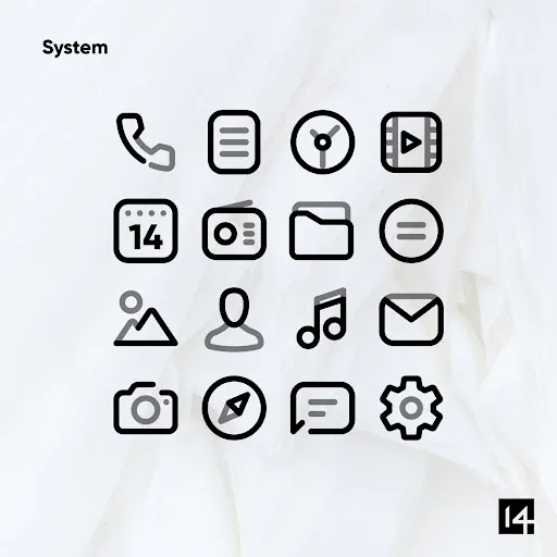 Aline Black: linear icon pack Screenshots