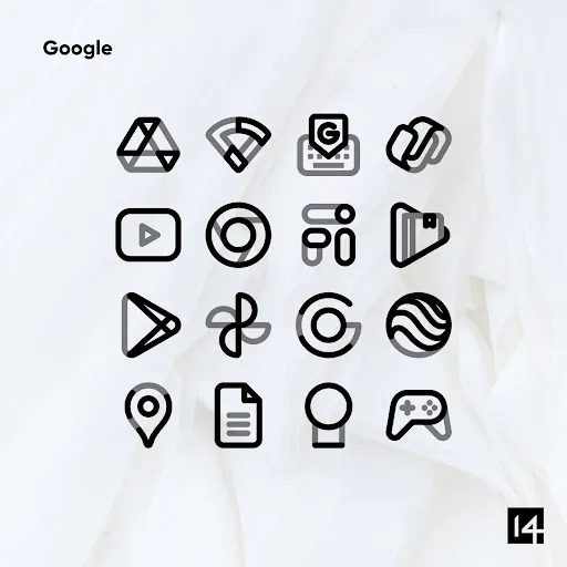 Aline Black: linear icon pack Screenshots