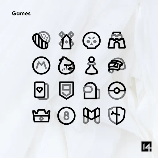 Aline Black: linear icon pack Screenshots